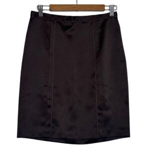 Vintage BCBG Maxazria Pencil Skirt Womens 10 Lined Old Money Chocolate Brown